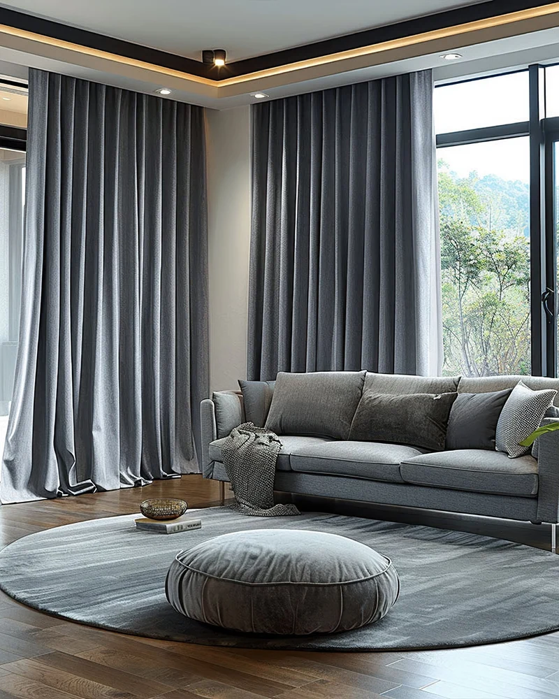 Quinn 4 Layers OEKO Heavyweight Soundproof Thermal 100% Blackout Velvet Custom Curtain
