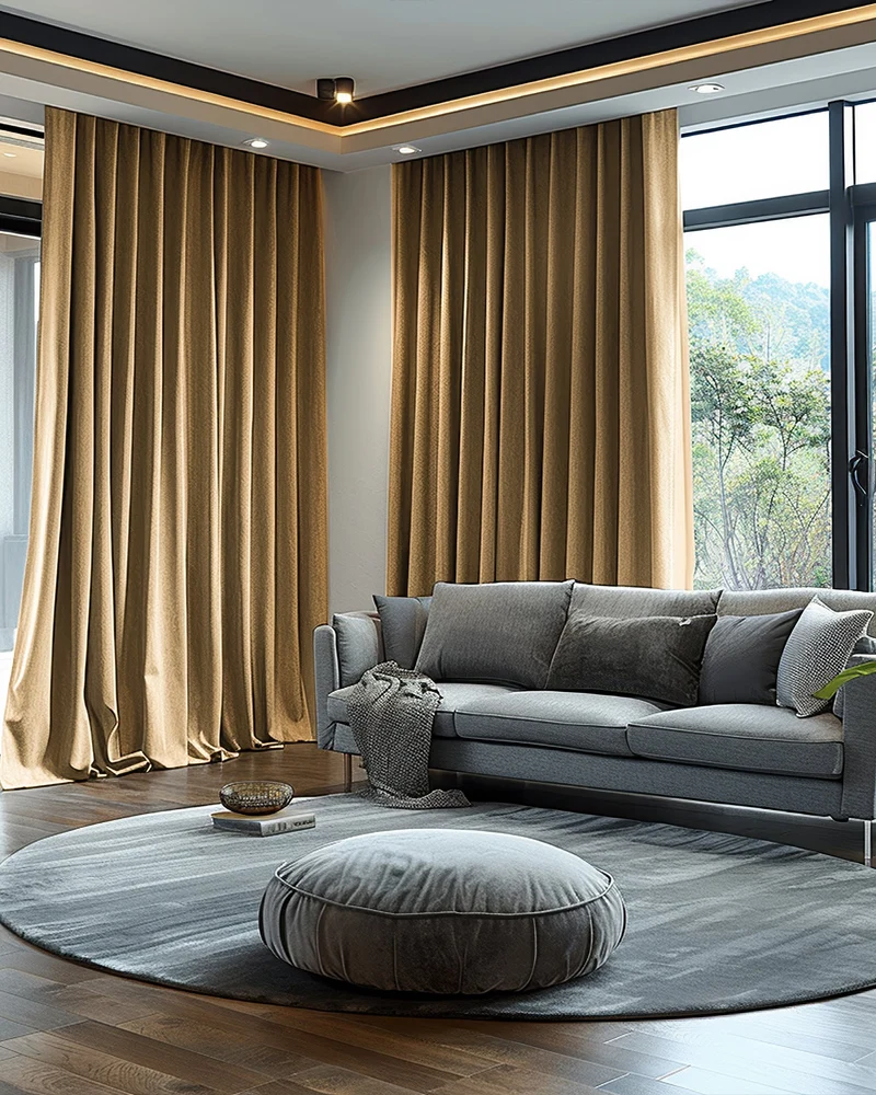 Quinn 4 Layers OEKO Heavyweight Soundproof Thermal 100% Blackout Velvet Custom Curtain