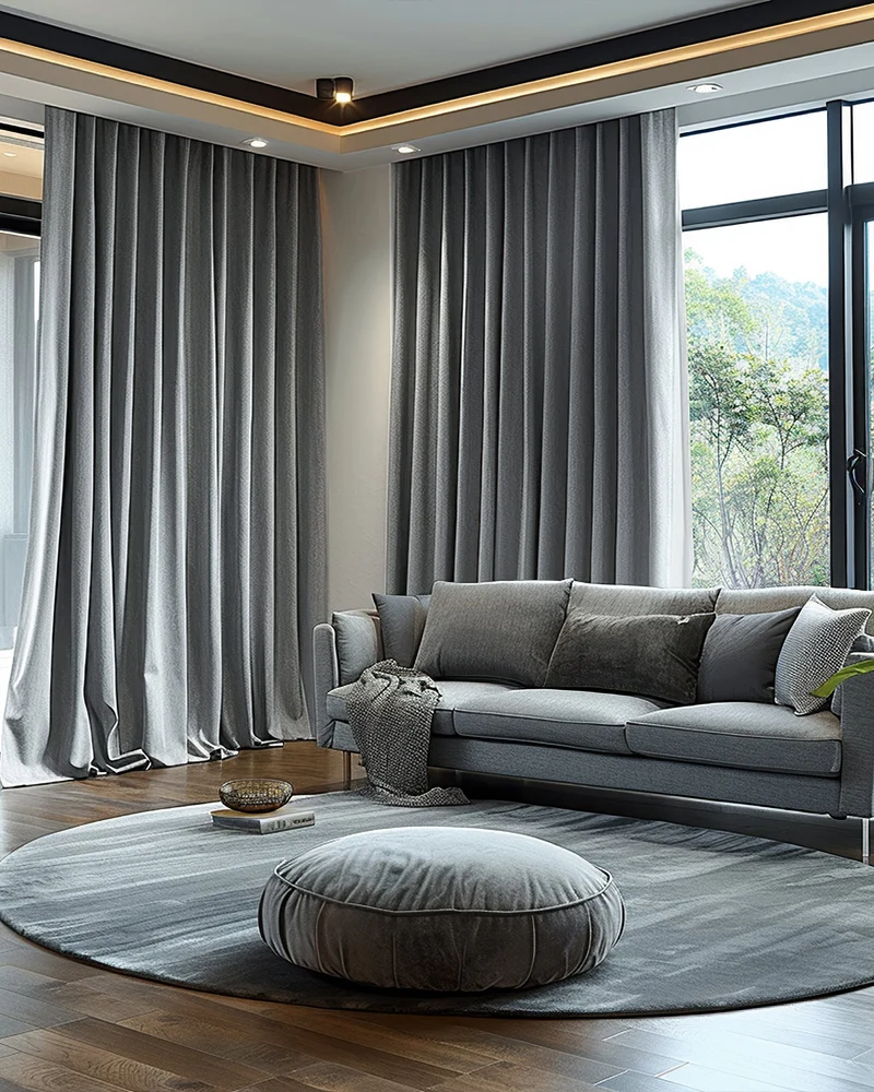 Quinn 4 Layers OEKO Heavyweight Soundproof Thermal 100% Blackout Velvet Custom Curtain