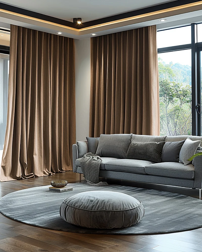 Quinn 4 Layers OEKO Heavyweight Soundproof Thermal 100% Blackout Velvet Custom Curtain