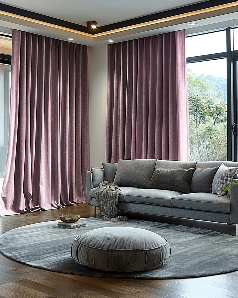 Quinn 4 Layers OEKO Heavyweight Soundproof Thermal 100% Blackout Velvet Custom Curtain