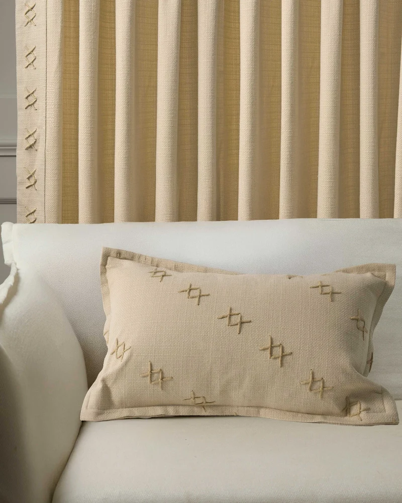 Arden Textured Yarn Stitched Lumbar Pillowcase