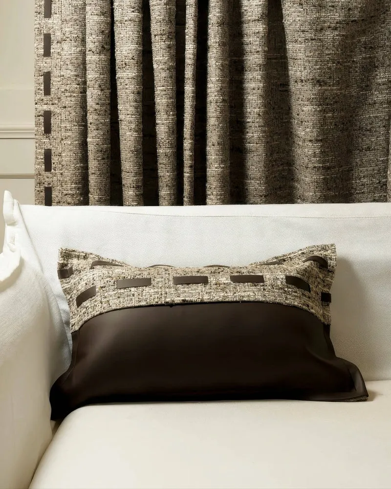 Juliette Textured Leather Lumbar Pillowcase