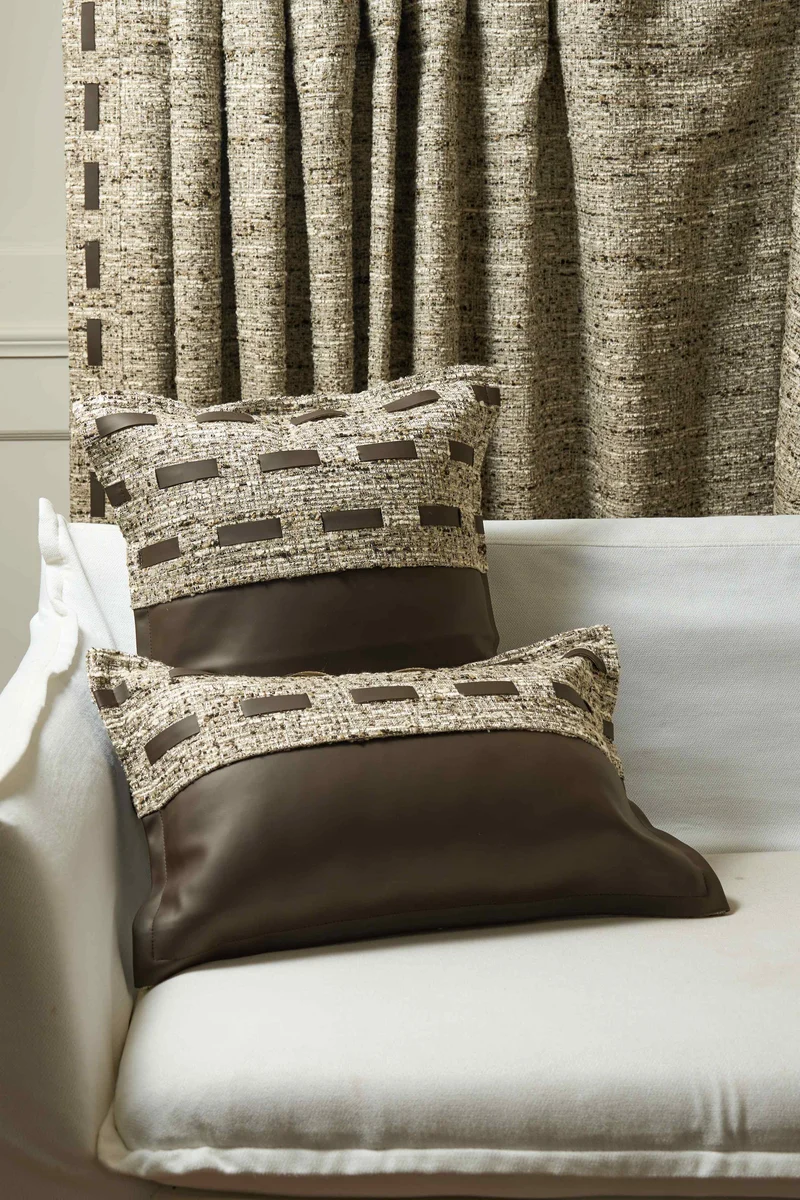 Juliette Textured Leather Lumbar Pillowcase