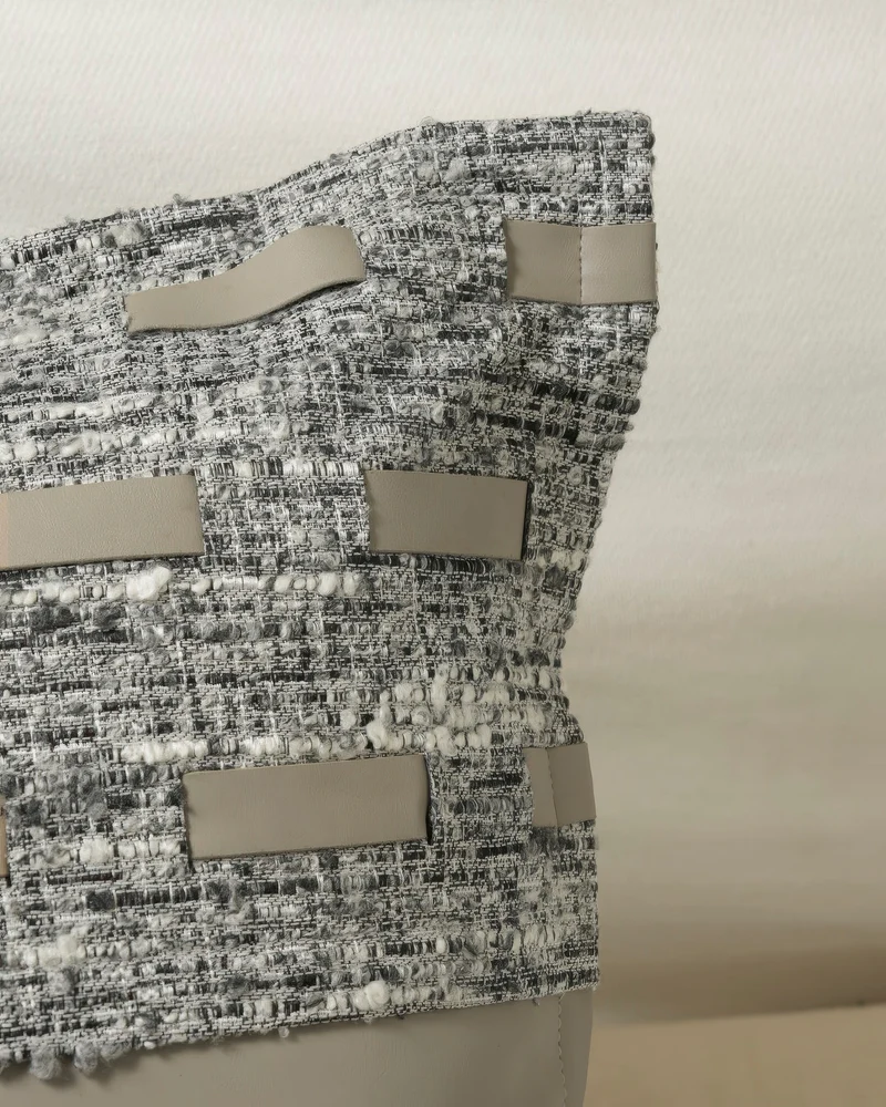 Juliette Textured Leather Lumbar Pillowcase