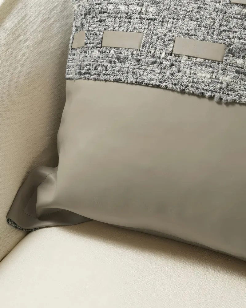 Juliette Textured Leather Lumbar Pillowcase