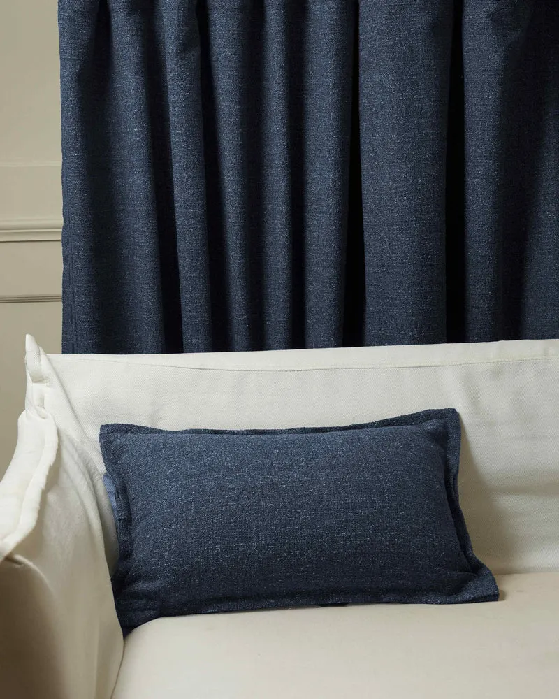 Luna Linen Blend Faux Leather Laced Lumbar Pillowcase