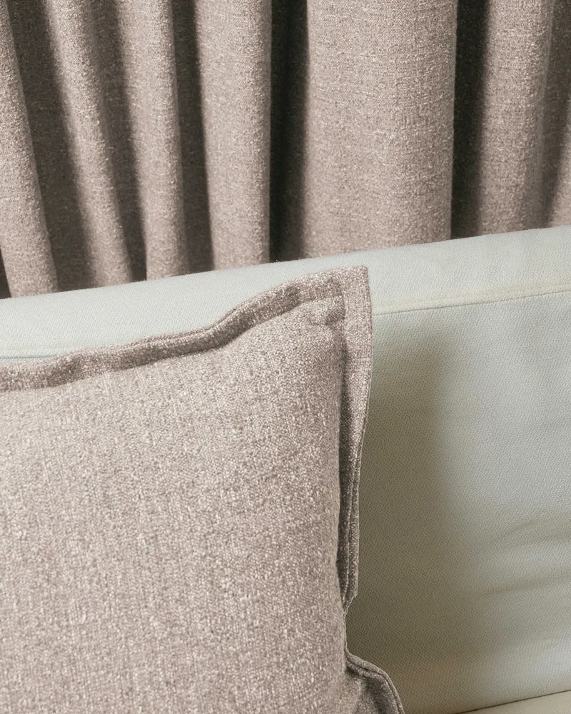 Luna Linen Blend Faux Leather Laced Lumbar Pillowcase