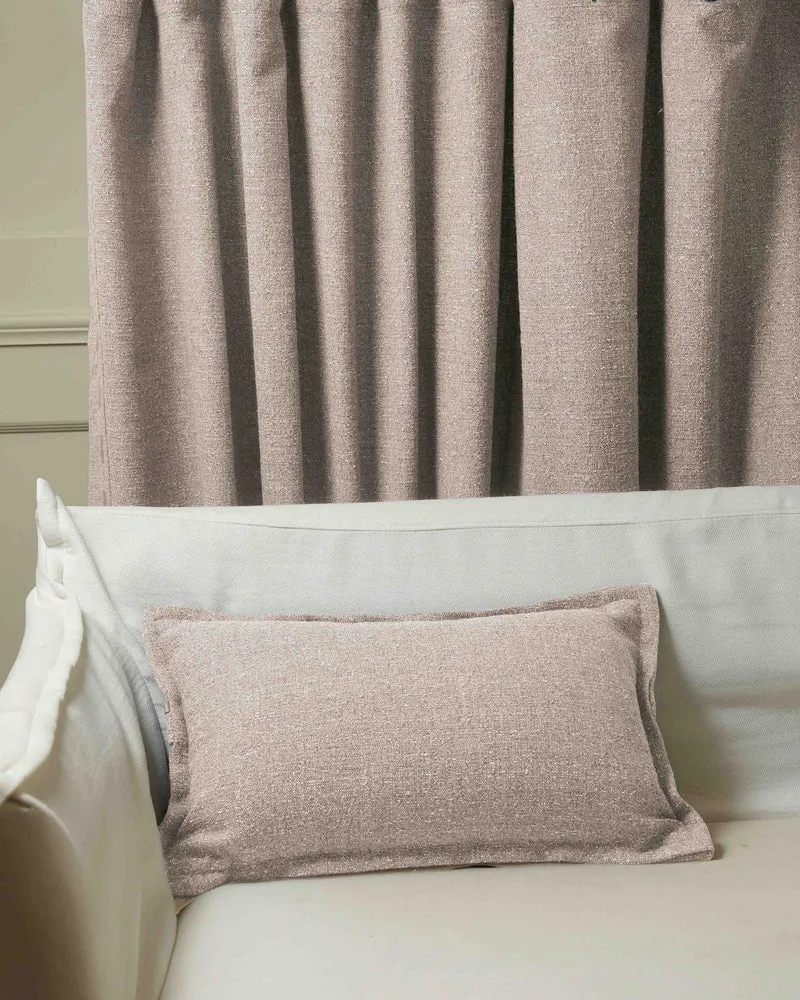 Luna Linen Blend Faux Leather Laced Lumbar Pillowcase