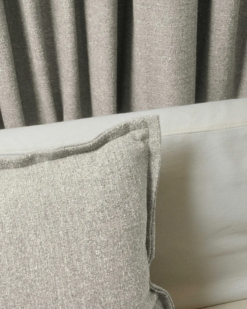 Luna Linen Blend Faux Leather Laced Lumbar Pillowcase