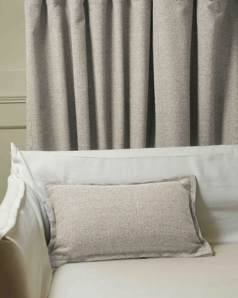 Luna Linen Blend Faux Leather Laced Lumbar Pillowcase