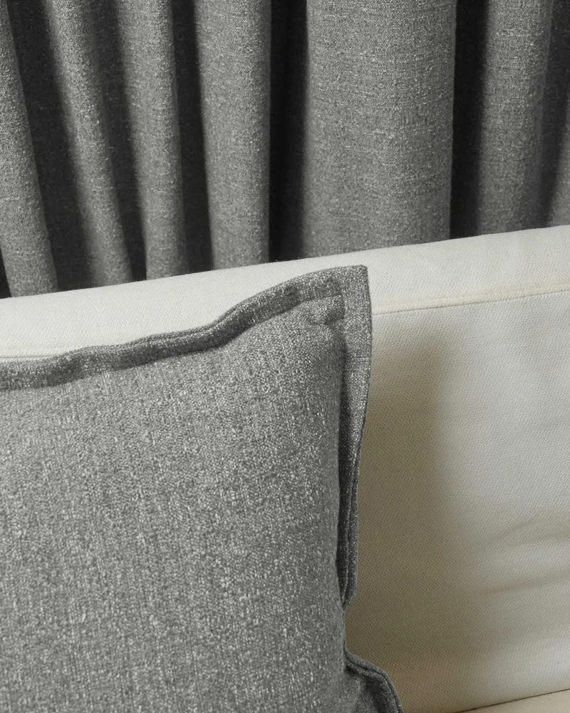 Luna Linen Blend Faux Leather Laced Lumbar Pillowcase