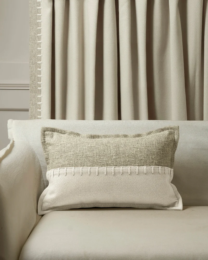 Zane Wool Blend Yarn Stitched Lumbar Pillowcase