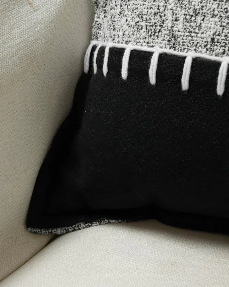 Zane Wool Blend Yarn Stitched Lumbar Pillowcase