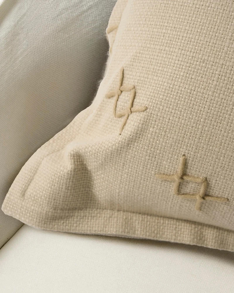 Arden Textured Yarn Stitched Throw Pillowcase