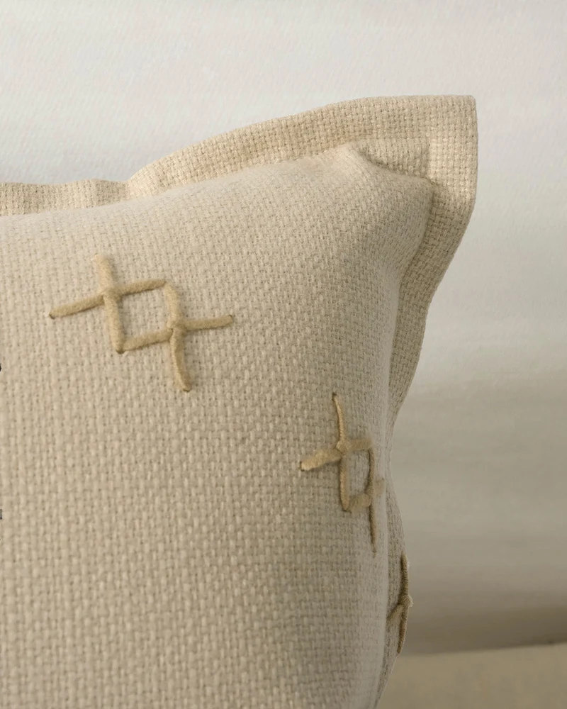 Arden Textured Yarn Stitched Throw Pillowcase