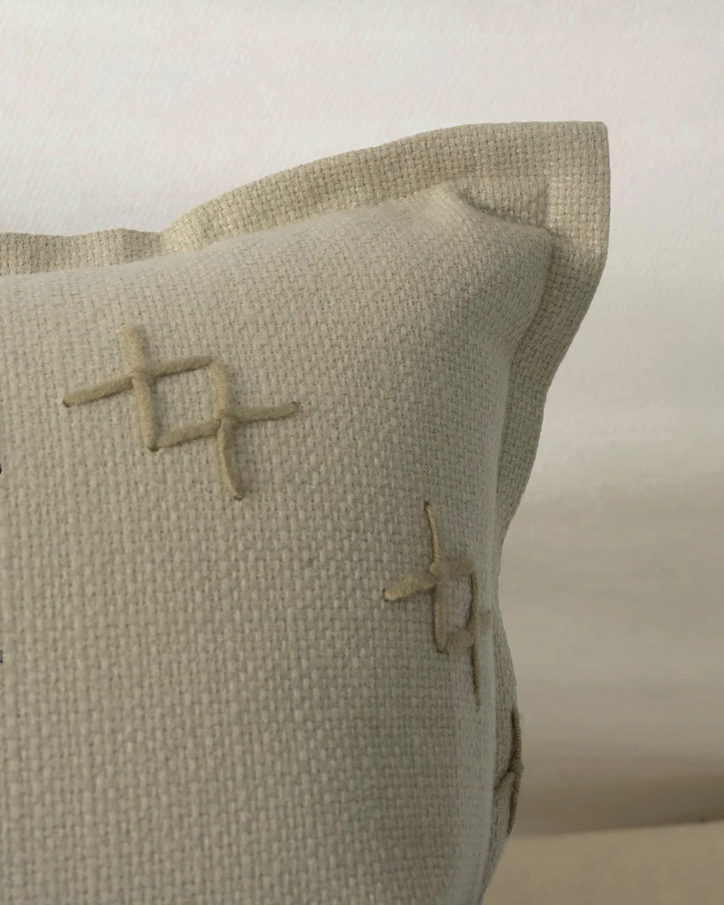 Arden Textured Yarn Stitched Throw Pillowcase