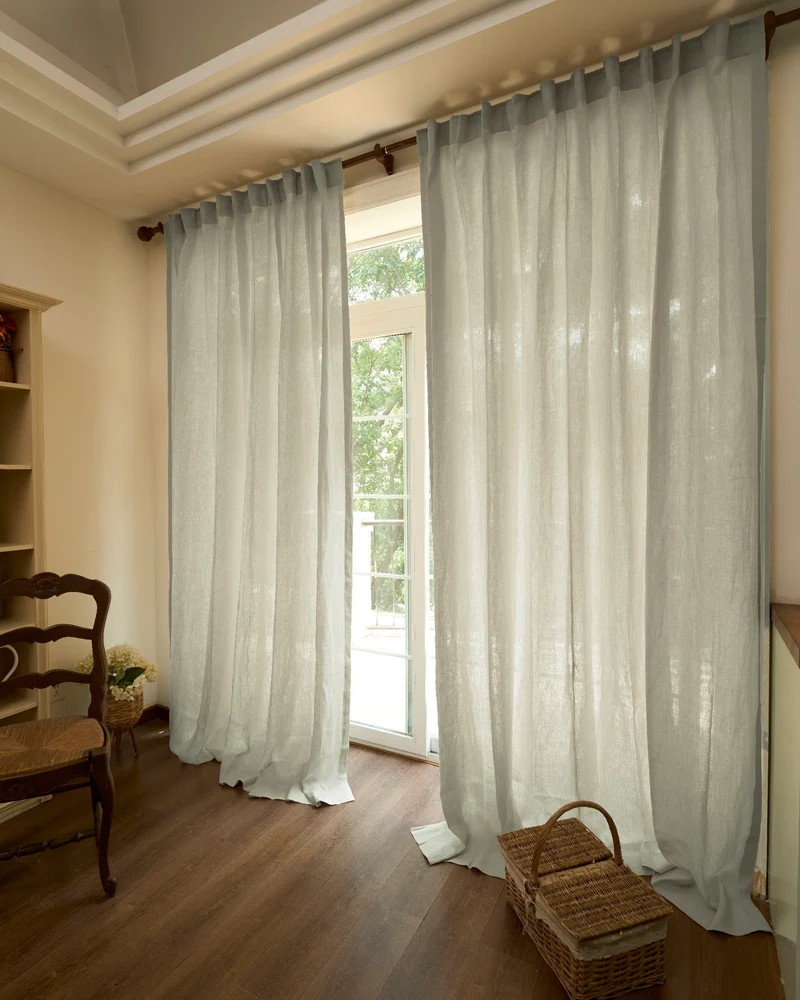 Helena 100% Linen Custom Curtains