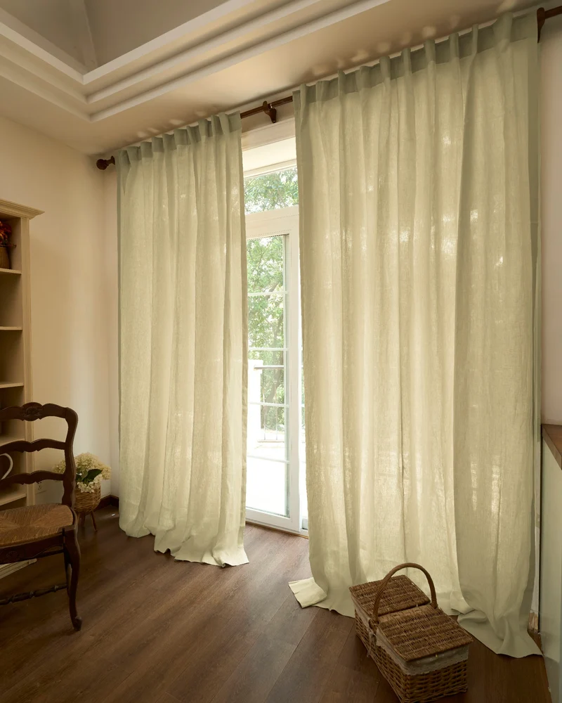 Helena 100% Linen Custom Curtains