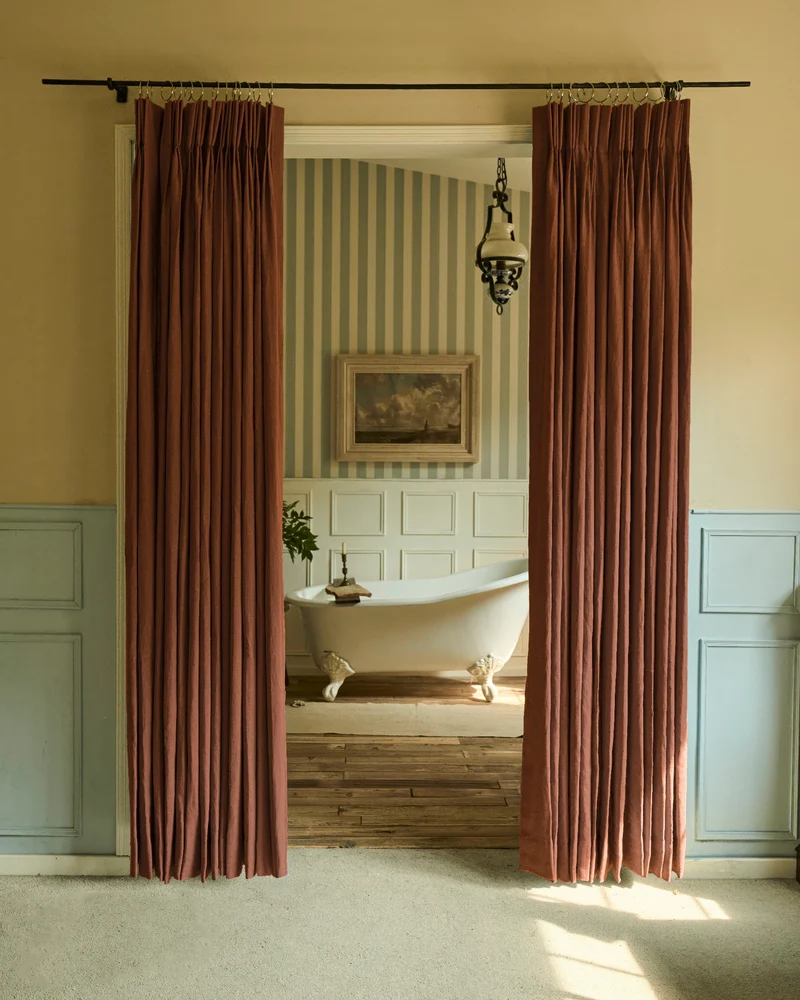 Helena 100% Linen Custom Curtains
