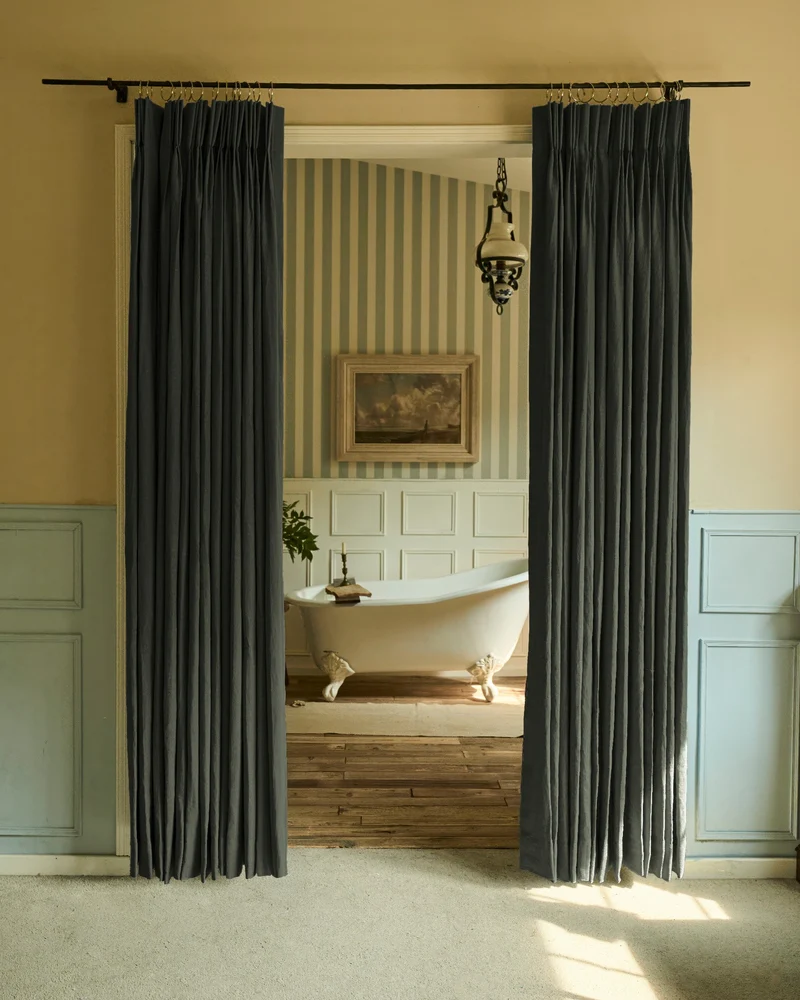 Helena 100% Linen Custom Curtains