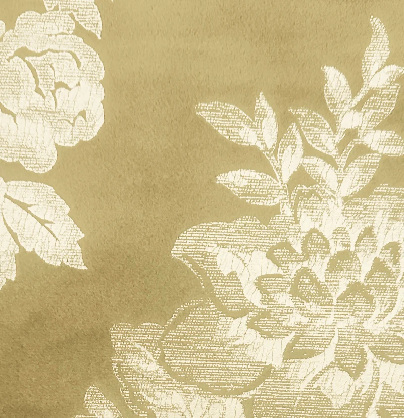 Tuscany Foil Printed Velvet Floral Patterned Custom Curtain | Designed in Italy