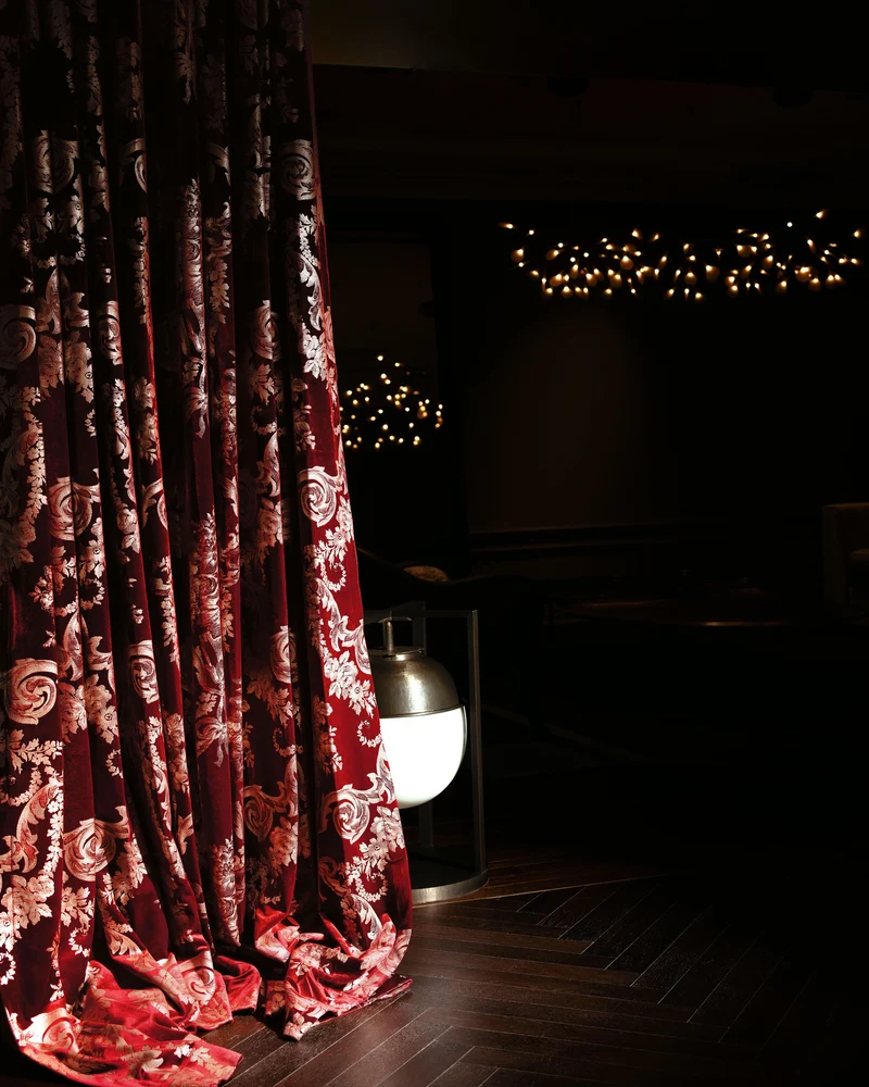Tuscany Foil Printed Velvet Floral Patterned Custom Curtain | Designed in Italy