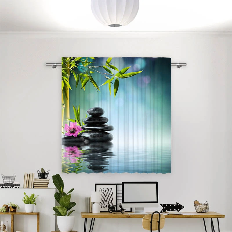 Vorhang Motiv "Black Stones Wellnes"