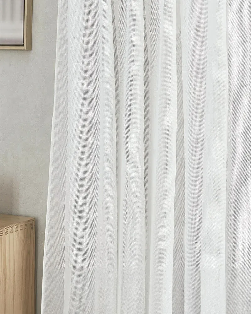 Wengen Linen & Cotton Blend Airy Sheer Custom Cafe Curtain