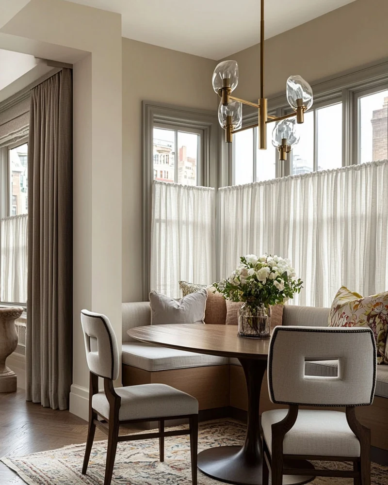 Kyoto 100% Linen Semi Sheer Custom Cafe Curtain