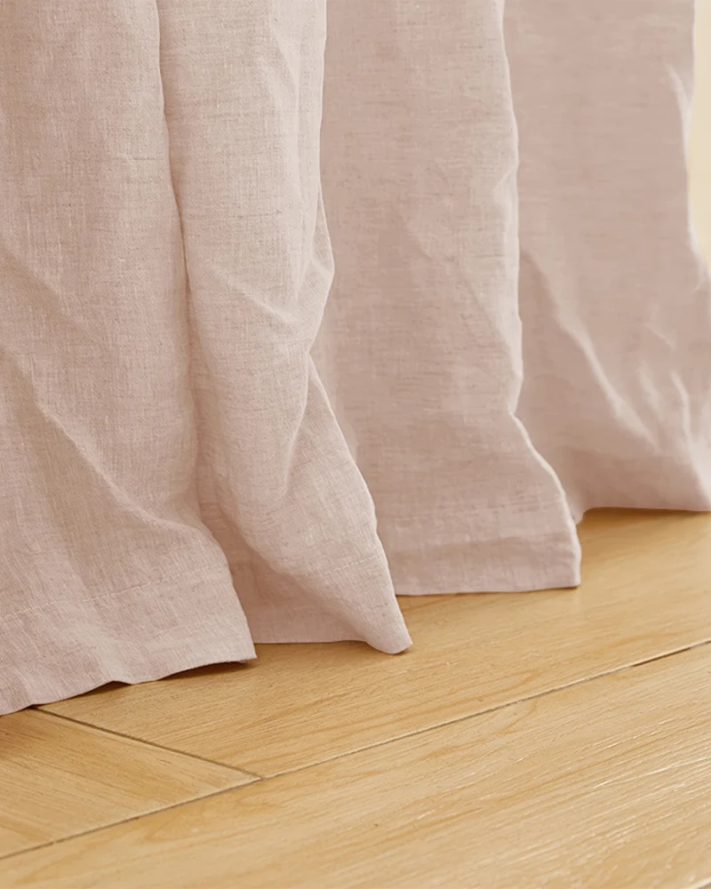 Kyoto 100% Linen Semi Sheer Custom Cafe Curtain
