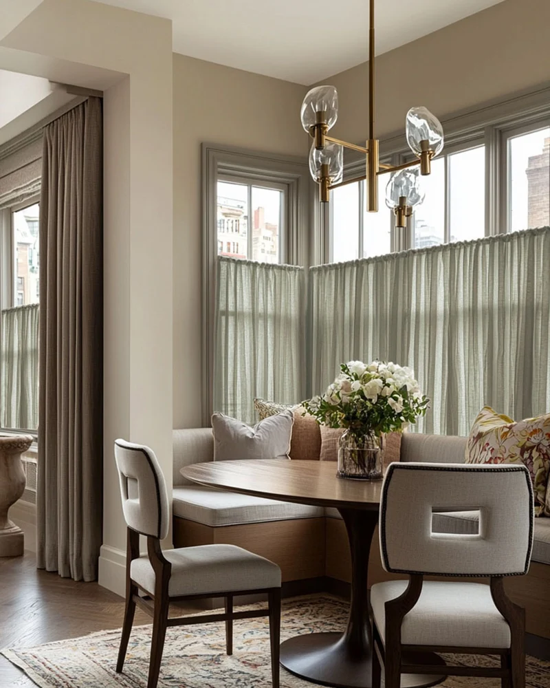 Kyoto 100% Linen Semi Sheer Custom Cafe Curtain