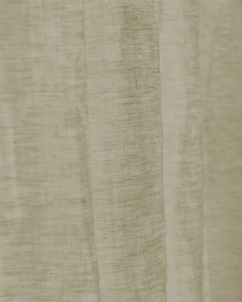 Kyoto 100% Linen Semi Sheer Custom Cafe Curtain