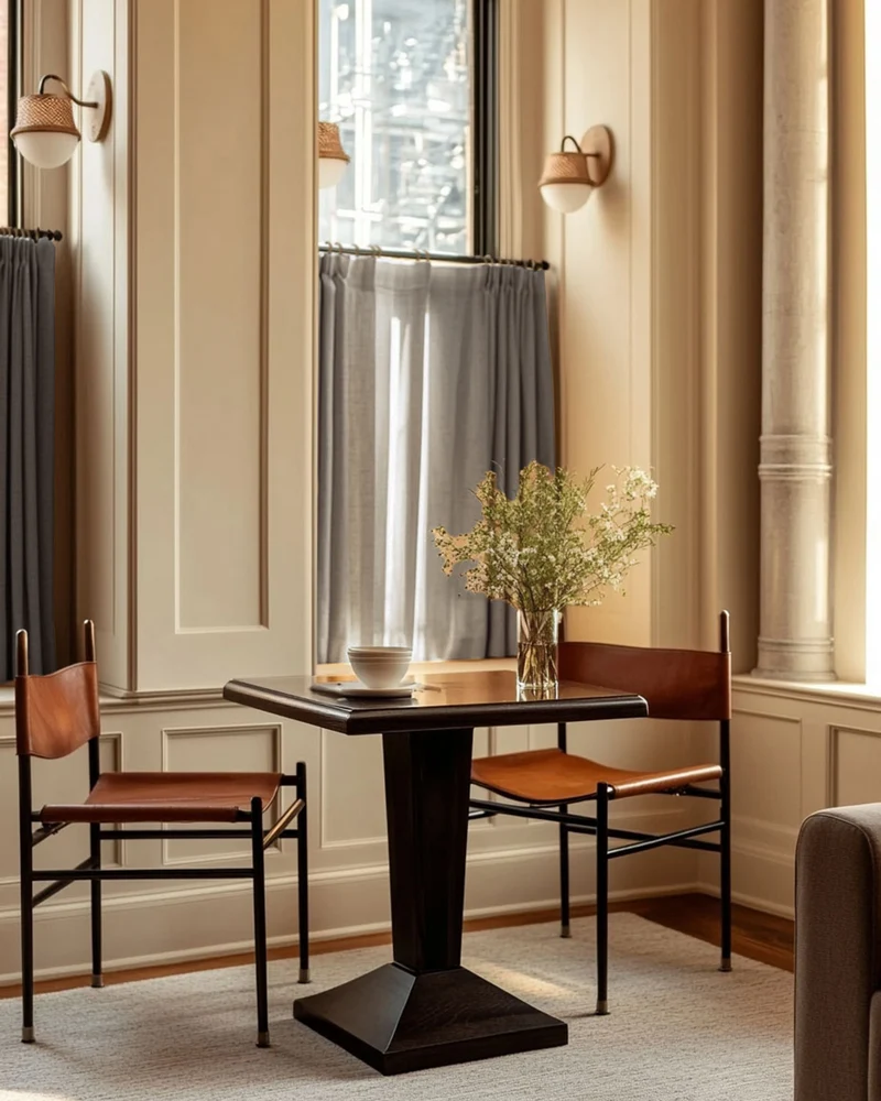 Sally Linen Blend Custom Cafe Curtain