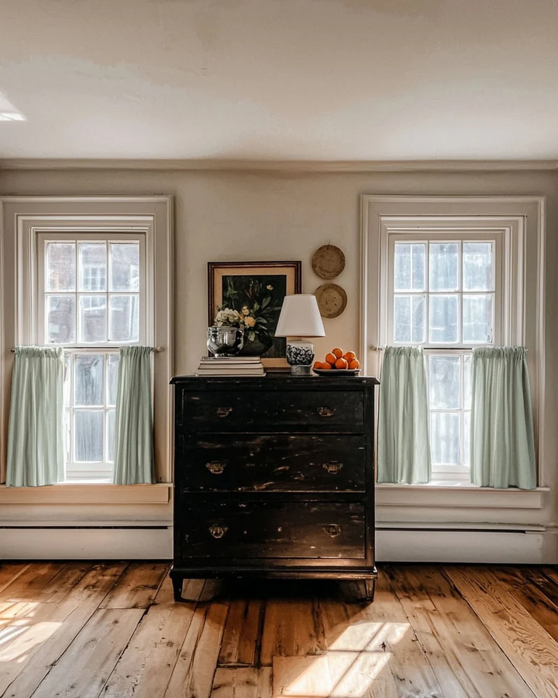Sally Linen Blend Custom Cafe Curtain