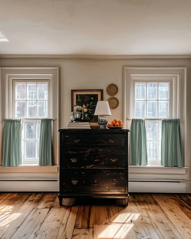 Sally Linen Blend Custom Cafe Curtain