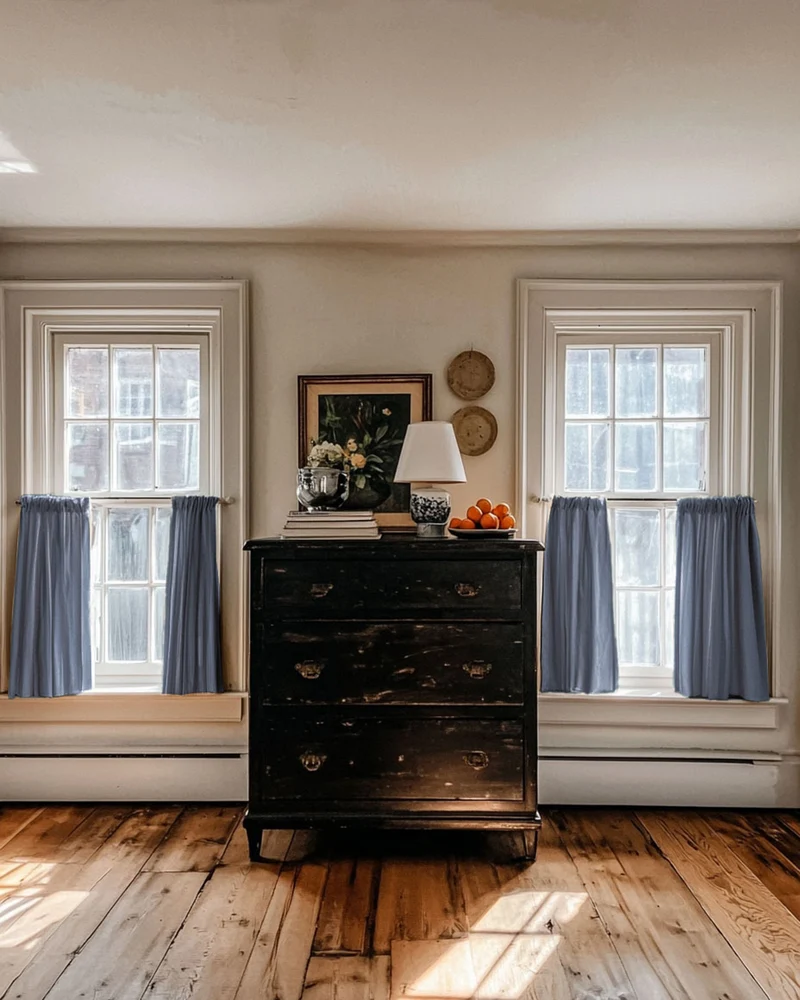Sally Linen Blend Custom Cafe Curtain