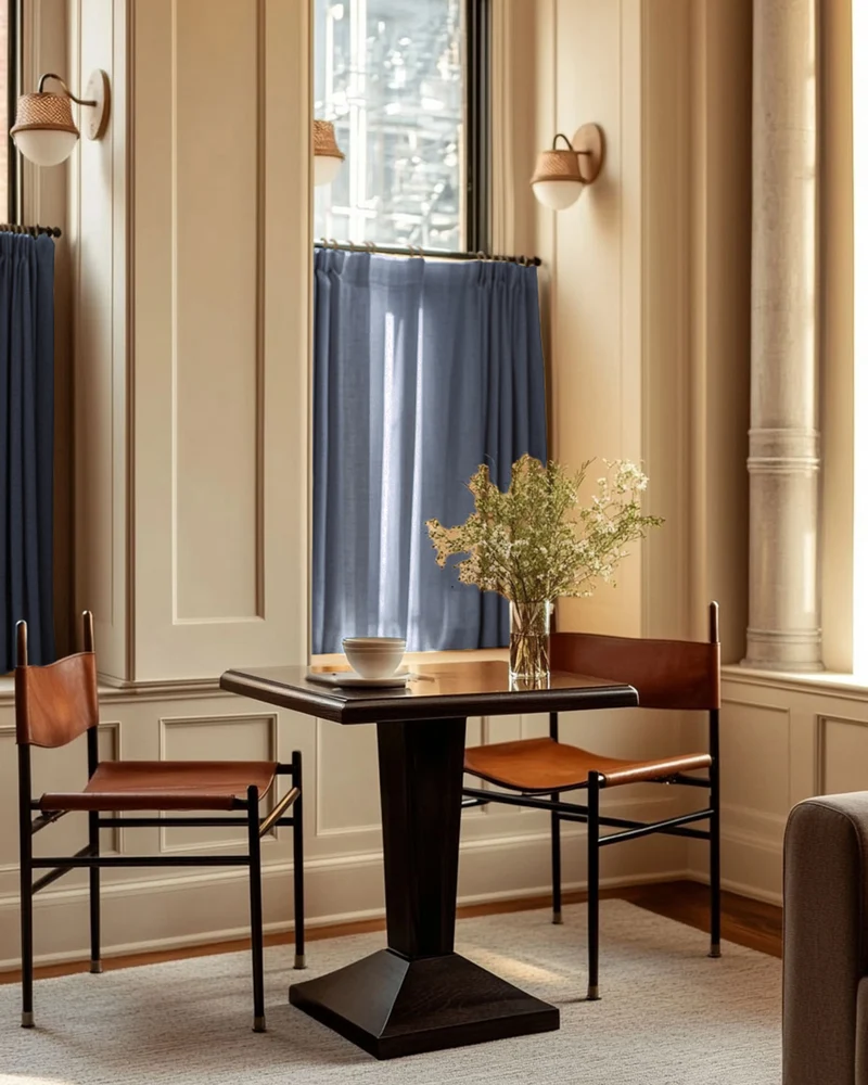 Sally Linen Blend Custom Cafe Curtain