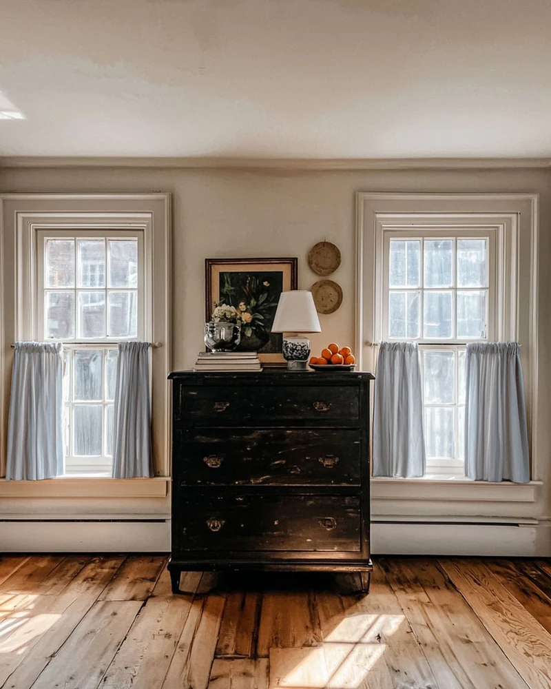 Sally Linen Blend Custom Cafe Curtain