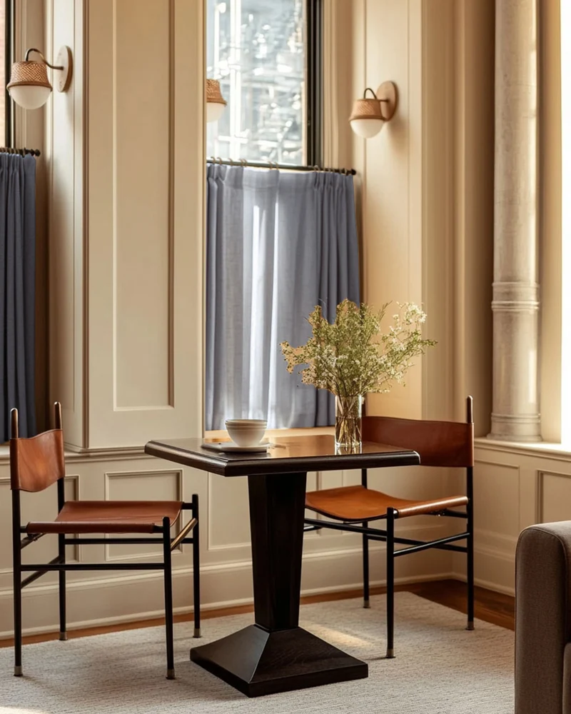 Sally Linen Blend Custom Cafe Curtain