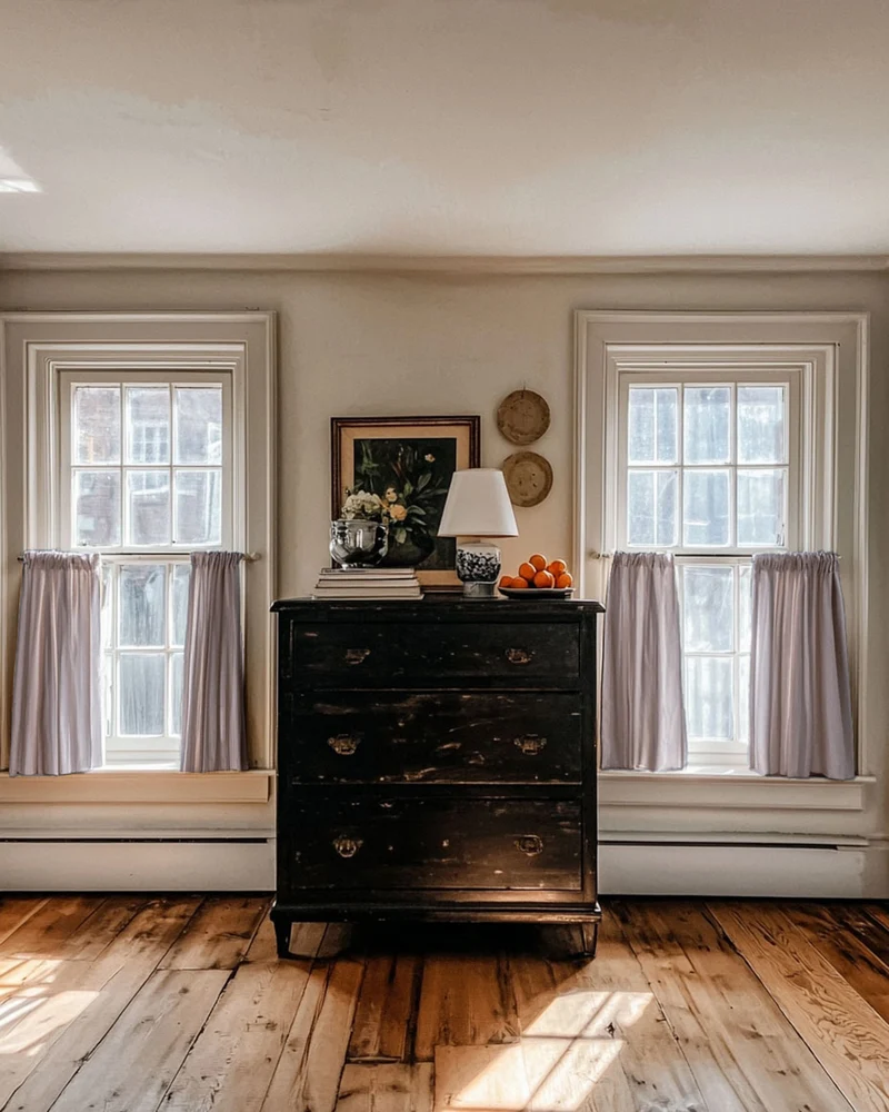 Sally Linen Blend Custom Cafe Curtain