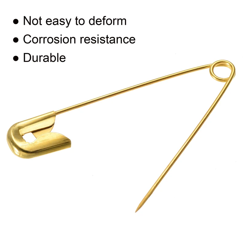 Safety Pins 6 Sizes Metal Sewing Pins for Office Home Silver Tone 240Pcs