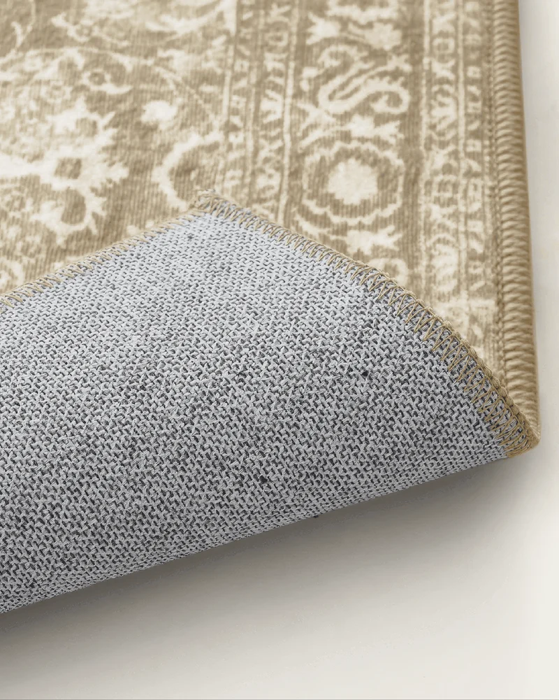 Antique Terracotta Washable Area Rug