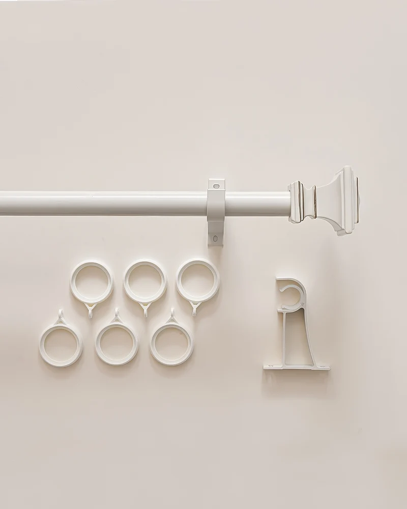 Roman Square Custom Finials Curtain Rods