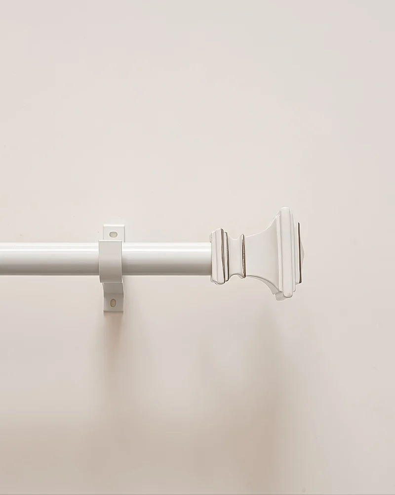 Roman Square Custom Finials Curtain Rods