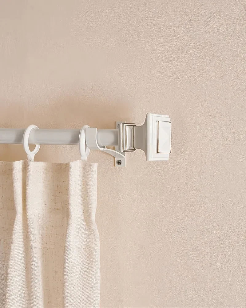 Roman Square Custom Finials Curtain Rods