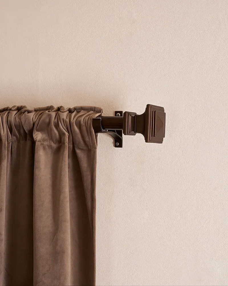 Roman Square Custom Finials Curtain Rods