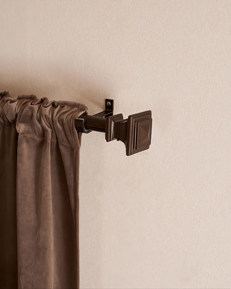 Roman Square Custom Finials Curtain Rods