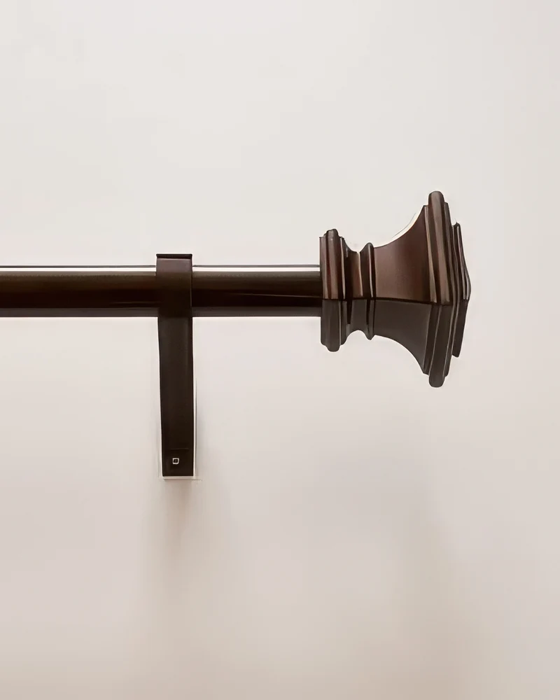 Roman Square Custom Finials Curtain Rods
