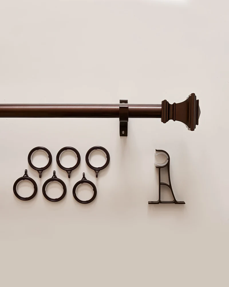 Roman Square Custom Finials Curtain Rods